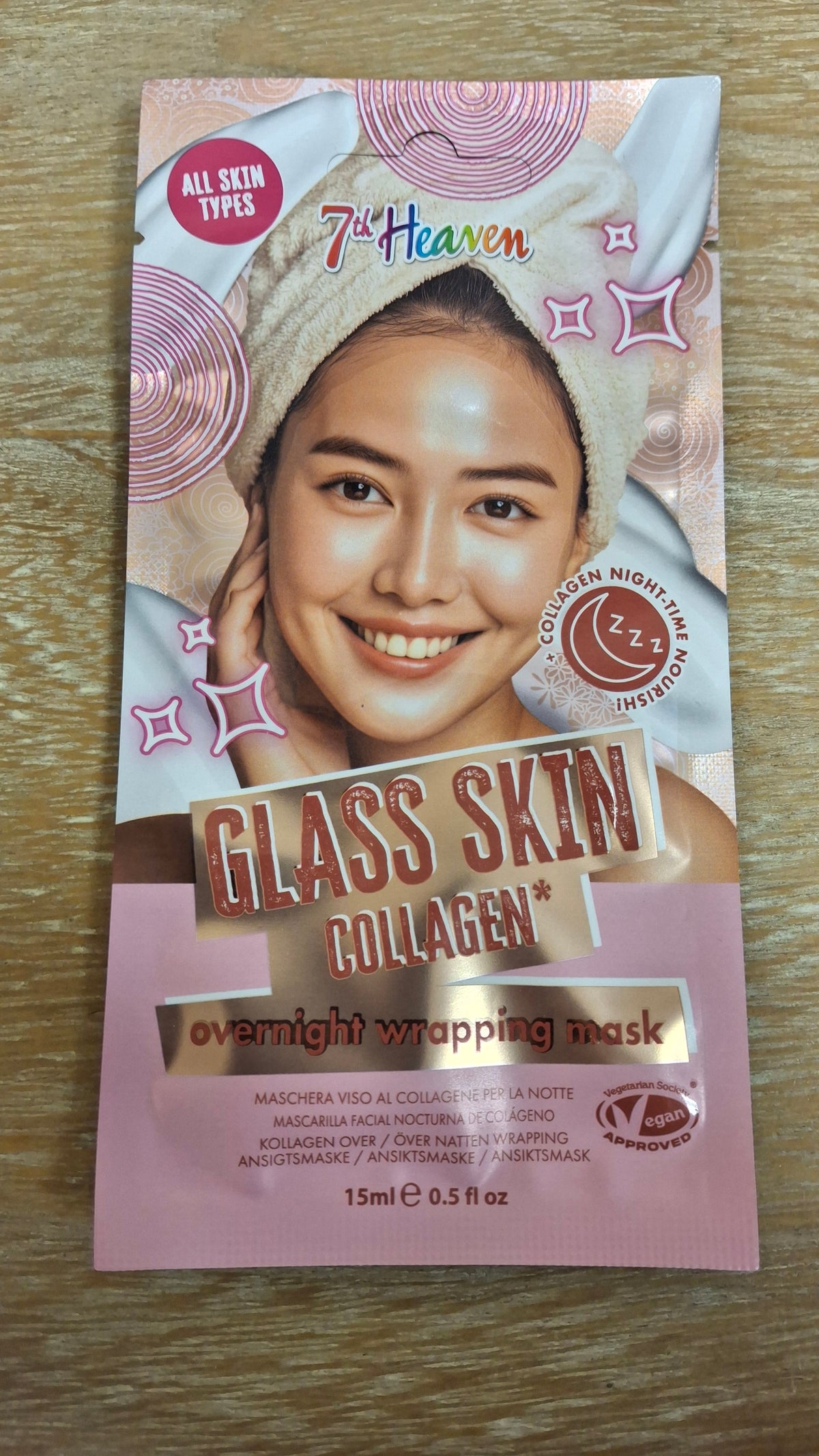 A photo of 7th Heaven Glass Skin Collagen Overnight Wrapping Mask.